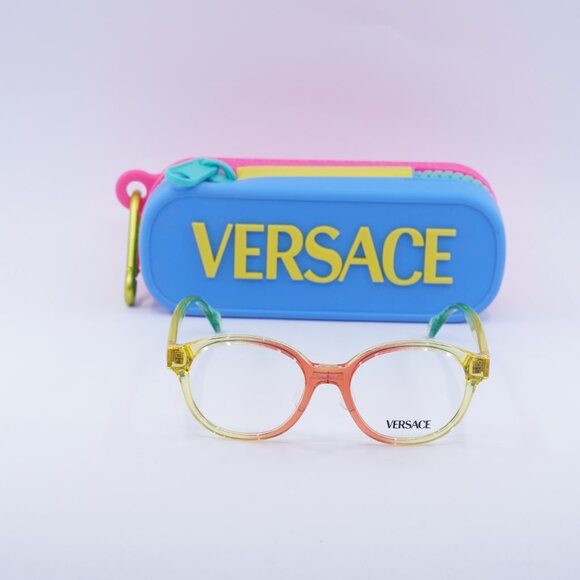 Versace Kids VK3012 5530 Round Eyeglasses 47mm - Gradient Orange Green - Picture 3 of 10